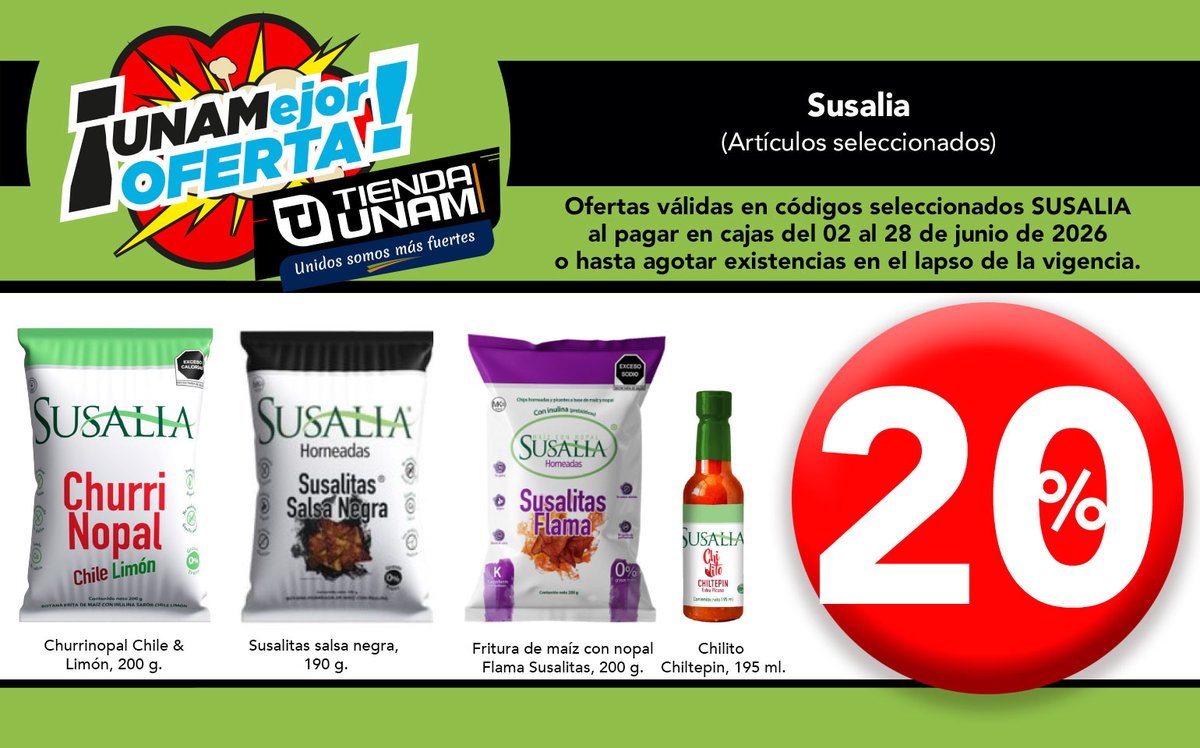 TiendaUNAM's tweet photo. Vente a @TiendaUNAM por las #botanas para ver tus partidos favoritos 😋 https://t.co/9P8OZvrWma