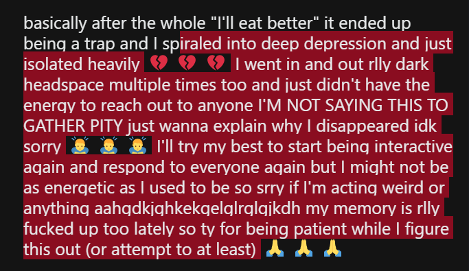 marro_n_bones's tweet photo. OK OMG I RLLY SHOULD ADDRESS MY ABSENCE YES HI HELLY EVERYONE SO I actually have no idea how long I've been gone I didn't check what month my last tweet was but 😭😭😭

tw: mention of heavy stuff yahoo https://t.co/OPT7PNN5mT