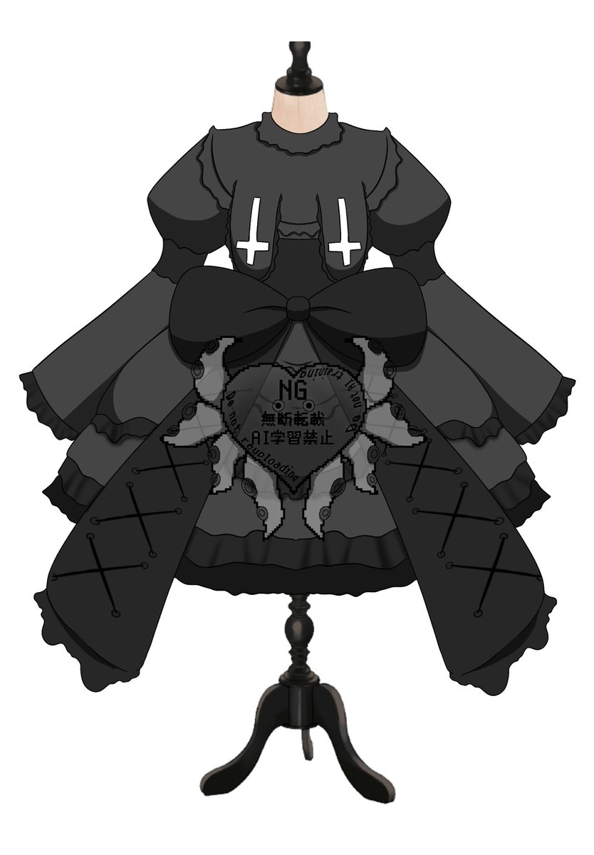 Puppe_26's tweet photo. ゴスロリ買いたいからイメージしやすいように描いた理想のゴシックロリータ
 #イラスト https://t.co/qnl2Q8r0oo