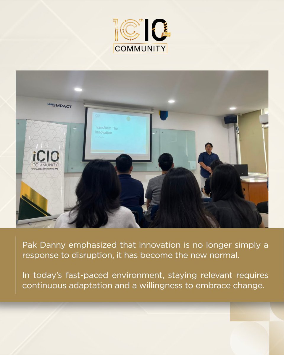 iCIOCommunity's tweet photo. Last Friday, through iCIO Contribute, Pak Danny Natalies had the opportunity to engage with students as a Guest Lecturer at UKRIDA

During the session, he shared insights on identifying innovation opportunities and staying relevant in rapidly evolving tech and business landscape. https://t.co/jyVwOye0Bk