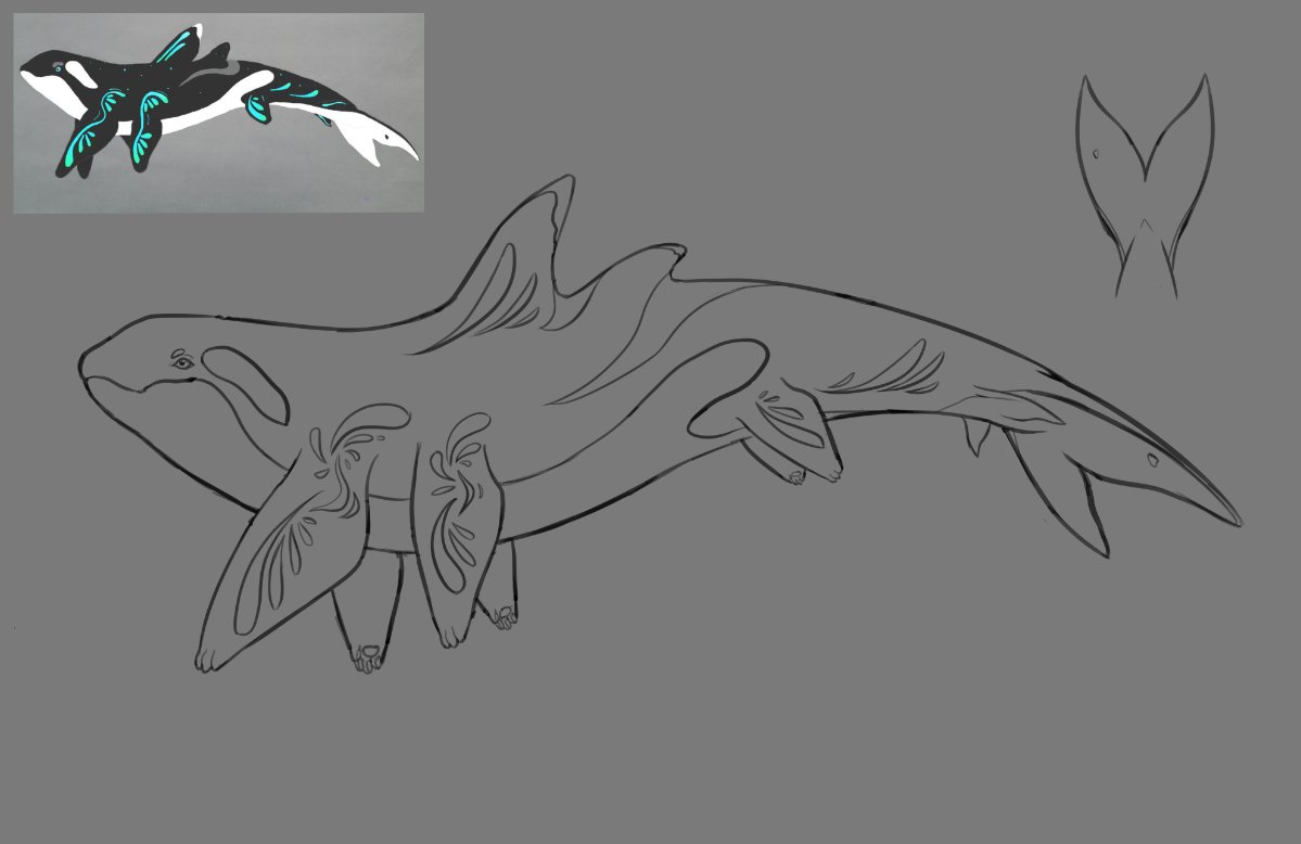 OrcinusAstra's tweet photo. Today marks the 10 year anniversary of my journey as a digital artist. While I didn't manage to finish the piece today, here is a wip of my redraw/redesign of my first digital art piece. https://t.co/G8XlpIjTD3