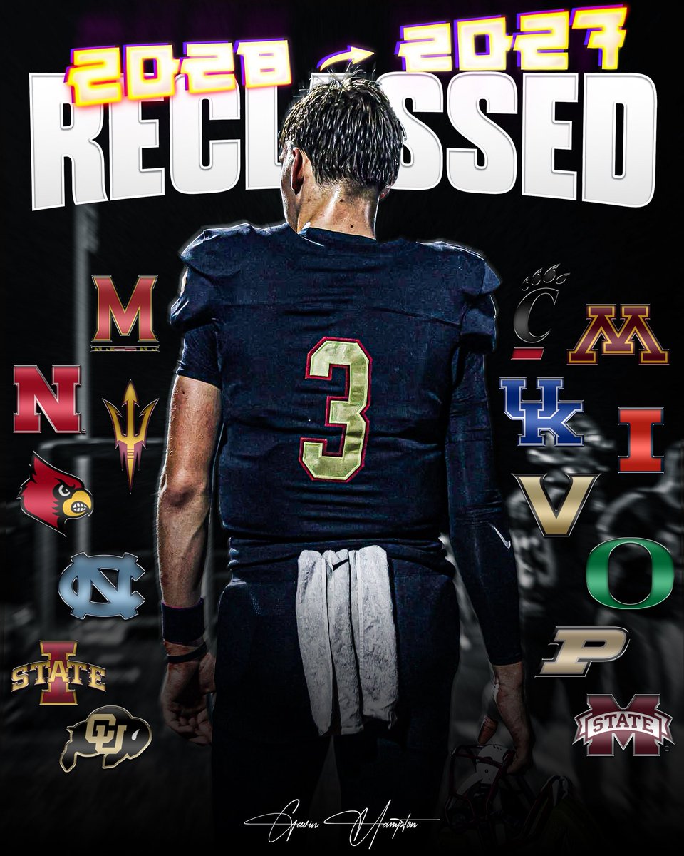 CfbRalb's tweet photo. BREAKING: TOP 25 QB Gavin Hampton is reclassifying to the 2027 class (formerly ‘28), he tells me for @247sports.
-
Hampton attends Riverdale HS in TN. He holds 30+ offers currently and will head to his first official visit at Mississippi State this weekend.
-
Where should Gavin go? 🤔⬇️