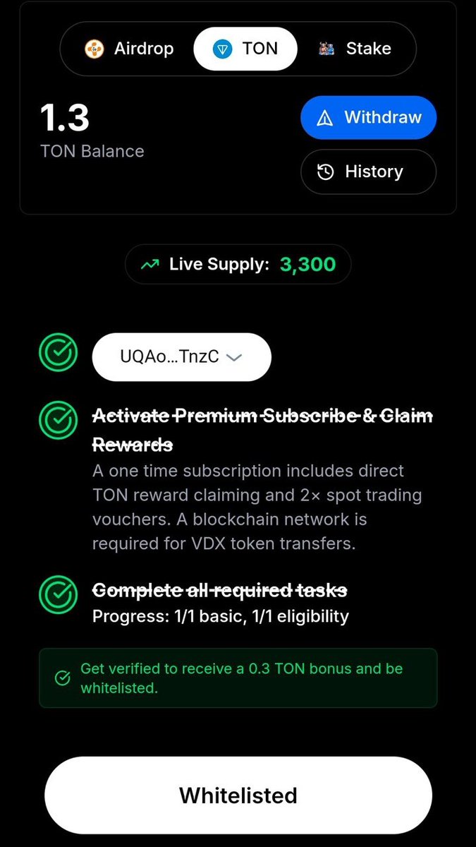 Goldmieeh's tweet photo. @CryptoThro Big airdrop is here again!

VOODEX #Airdrop Campaign is LIVE

Earn $VDX + TON by completing simple quests, staking, inviting friends and getting verified. The earlier you join, the better your chances of maximizing rewards.

👉 https://t.co/u3Ws9iloNZ⁠�

#Voodex #VDX #TON #GRAM https://t.co/KobcvKRmIT