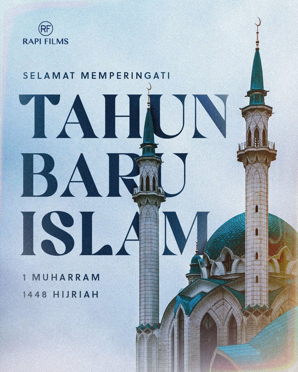 RapiFilm's tweet photo. Selamat Tahun Baru Islam 1 Muharram 1448 H! 🌙

Semoga di tahun baru ini, Allah SWT senantiasa melimpahkan berkah, kedamaian, dan kebahagiaan untuk kita semua. https://t.co/yihHBfRlz6