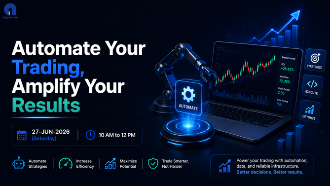 algomojo's tweet photo. 🚀Automate Your Trading, Amplify Your Results!🚀

Ready to take your trading to the next level? Discover how to automate your strategies.

📅27-JUN-2026 (Saturday)⏰10 AM – 12 PM

📈Turn your trading ideas into automated execution!

https://t.co/HwmGS2l9Fz https://t.co/vRkfoV70PX