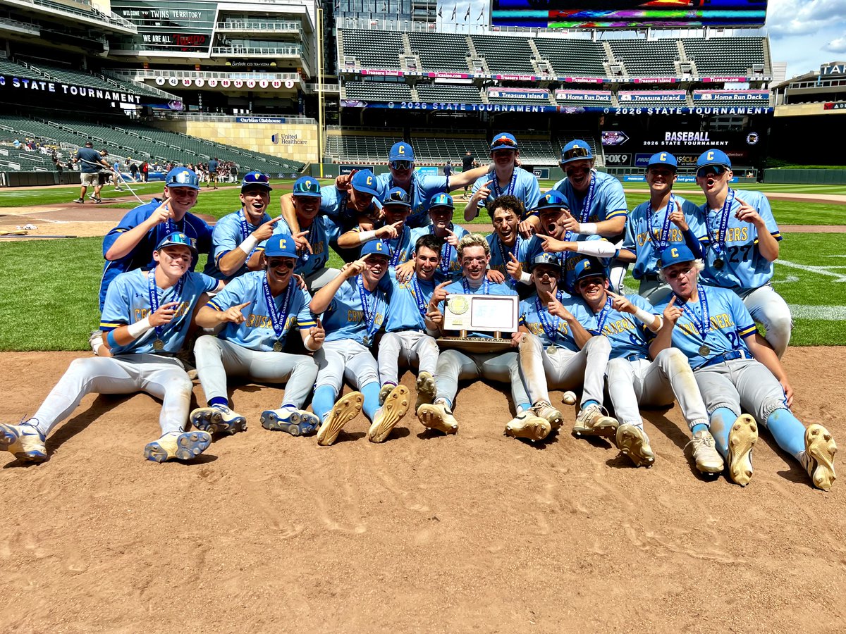 CHS_CrusaderBB's tweet photo. 2026 CLASS AA STATE CHAMPIONS!  

Crusaders 4, Glencoe-Silver Lake 0 https://t.co/Ni3N6IXrdb