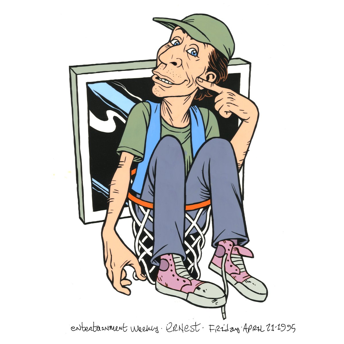 danny_hellman's tweet photo. James Albert Varney Jr., born June 15, 1949
"Ernest," illustration by Danny Hellman for Entertainment Weekly, 4/21/95
#comix #comics #illustrator #illustration #comedy #film https://t.co/sMVnwnHqwE