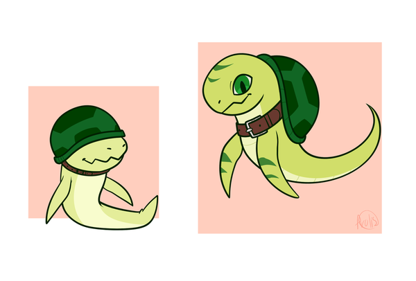 Lordturtlemonk's tweet photo. @Rordrik1 If I could choose any Digimon, I'd go with my own Custom line. Art was a commission by @frolis_maneuver https://t.co/1oP8PnDEVS