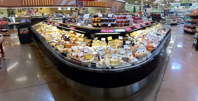 TabbyCatForYou's tweet photo. @RealDanGliebitz Your typical American grocery store cheese display.  You are a bigoted ignoramus. https://t.co/7n8ibL4CUy