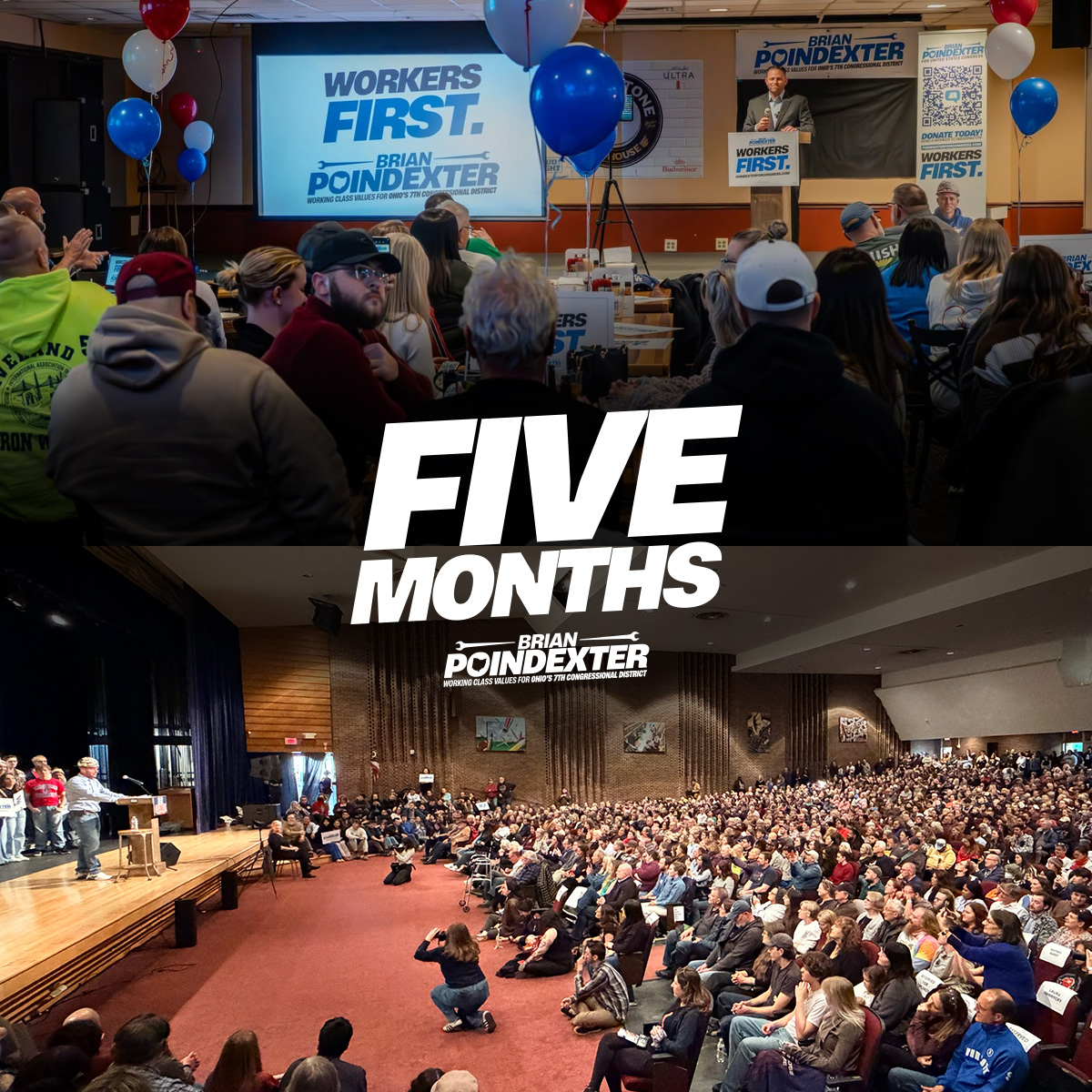 bpforcongress's tweet photo. Exactly five months ago today, we launched this campaign to put #WorkersFirst in Washington. Our momentum continues to build, our coalition continues to grow, and more and more people are joining this movement to change politics in Washington! With just a little over four months left in this race, I ask you to join this fight to get our country back on track and bring working-class values to Washington!