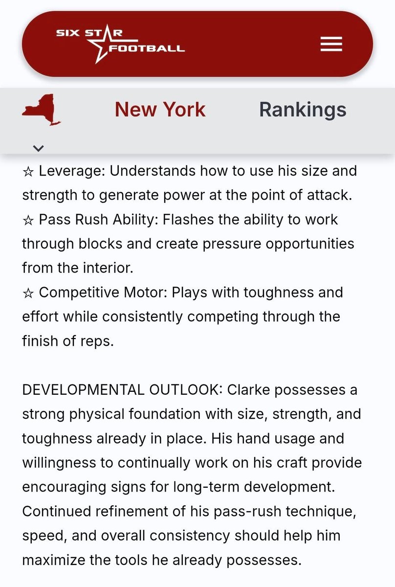 Ty Clarke (6’5 285lbs C/O 2028) tweet media