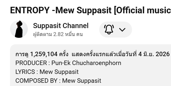 TilltheMoonand2's tweet photo. 1.2M unlocked
พาน้องไป 1.3M วันนี้กัน

ENTROPY OF MEW

#ENTROPY
@MSuppasit #MewSuppasit #มิวศุภศิษฎ์ 

ENTROPY -Mew Suppasit [Official music video] https://t.co/zLeCBtwbzI via @YouTube https://t.co/9gtnmmHKK2