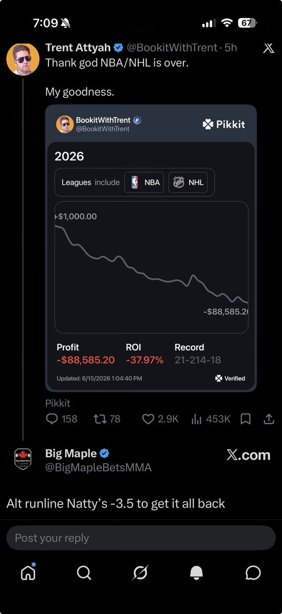BigMapleBetsMMA's tweet photo. @BookitWithTrent 👀 https://t.co/9IMKkrg9Tz