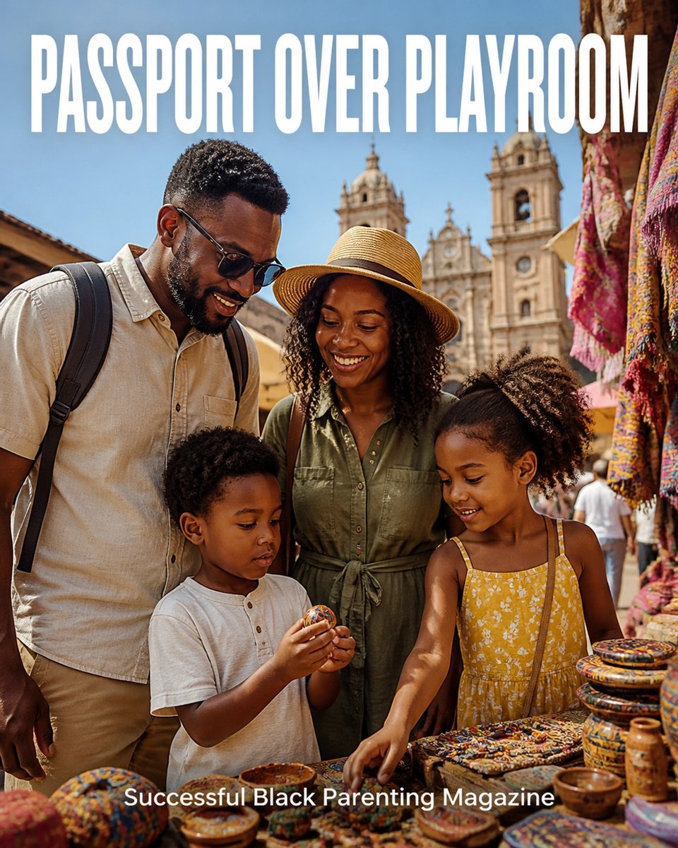 BlackParenting1's tweet photo. That feeling when the toy box is overflowing but memories feel thin. 🌍 Trading clutter for culture. Your family needs stamps, not sets. Read why on Successful Black Parenting Magazine!

Team Passport ✈️ or Team Playroom 🧸? Tell us your vibe!

#BlackTravel
Images AI-generated. https://t.co/dLtNJxW2Yk