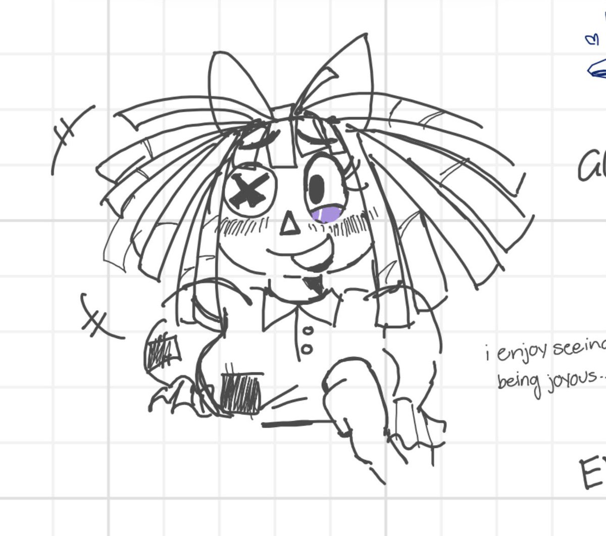 rinawina_'s tweet photo. giggly ragatha i drew on whiteboard because i miss her. https://t.co/1XEFF63KKE