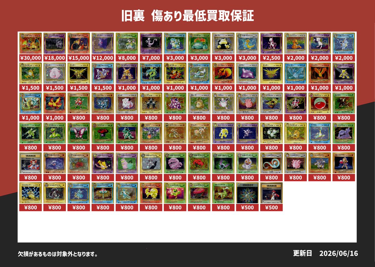 6/16 ⚡️本日の 傷あり最低買取保証 です！ 半分に折れていても