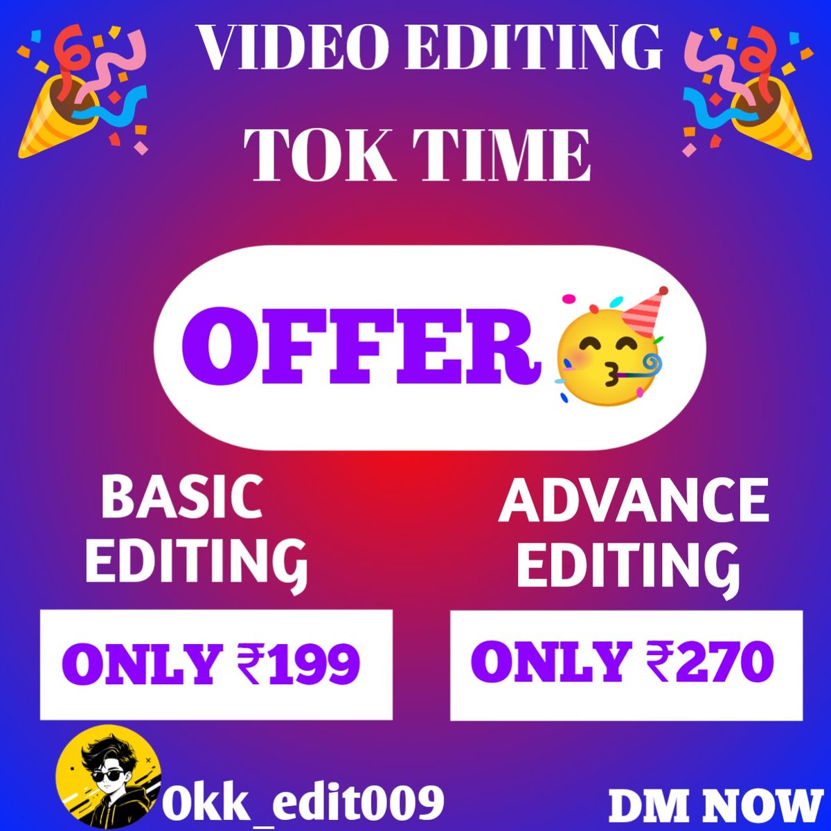 okk_edit009's tweet photo. @LEVXMNG Hi, I'm a full-time video editor. I can help boost the reach of your reels with engaging and high-quality edits. Let me know if you'd like to discuss further." https://t.co/d6yklN3boD