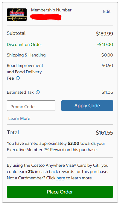 2AJames_'s tweet photo. @DeanTTraining -$40 applies online also, so you can skip the actual "go to Costco" part, which is especially nice since the closest one to me is a 2 hour round trip.

I was stalling before, despite saving all your recipes, but now I'm pulling the trigger. https://t.co/LLW8yYk2T1