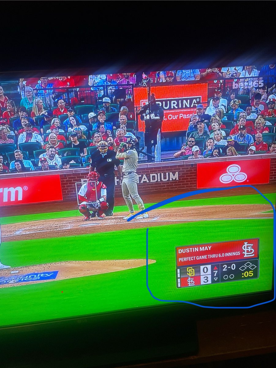 blarcher31's tweet photo. 1000 percent @Cardinals media crew’s fault. What are they thinking with this stupid graphic? https://t.co/q4ONQ06hZa