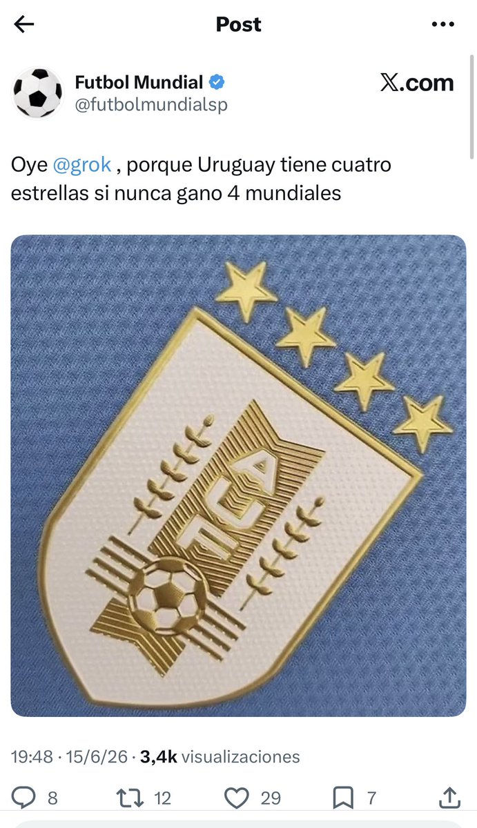 UruguayTeGarcho's tweet photo. Acompáñenme a ver esta domada épica de Grok! 🙈🤣

El tipo le insistía pero Grok lo educaba con factos e historia!

🇺🇾 ⭐️⭐️⭐️⭐️

#uruguay https://t.co/4kxF36D5M4