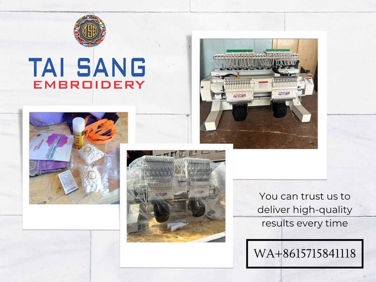 TaisangAE's tweet photo. تلتزم شركة "Tai Sang Embroidery" بتقديم تطريز متقن وأداء سلس ونتائج عالية الجودة في كل مرة 🧵🚀
نحظى بثقة شركات التطريز حول العالم بفضل الدقة والموثوقية والأداء المتين 💼✨
📩 ابدأ رحلتك في عالم التطريز مع "Tai Sang Embroidery" اليوم
📩 WA+ 8615715841118
#تطريز #Dahao #غرز #pearl https://t.co/FQoVh83Kh3