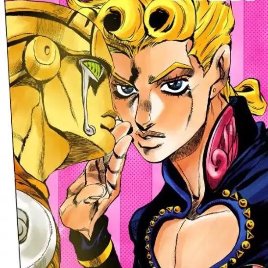 RandomMGSFan's tweet photo. Giorno being incapable of crying and Gold Experience having permanent tear marks stained on its face is such a good design. https://t.co/h2zYaV8DqB