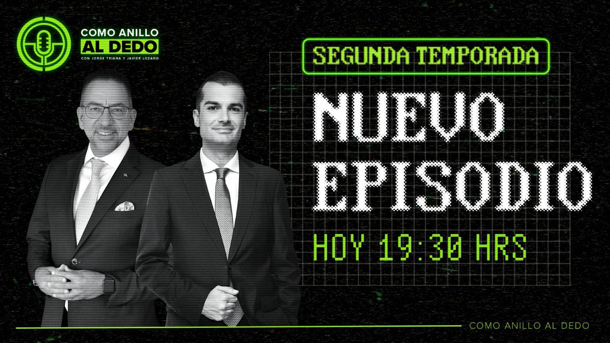 JLozanoA's tweet photo. 🎥 Ya vamos al aire en vivo y en directo para #ComoAnilloAlDedo en una transmisión conjunta en @AnilloAlDedoPod y @detonarealnews con mi compañero, amigo y colega @JTrianaT 

Vaya que tenemos información que compartir con ustedes. ¡Súmense!

#FelizLunes https://t.co/qcsBwcfMv7