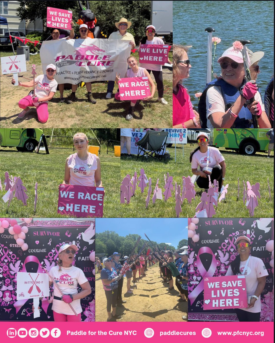 paddlecures's tweet photo. Paddle for Pink | Machestic Dragons, NJ 💗🐉

On June 13, Paddle for the Cure NYC paddled for miles to join Paddle for Pink with Machestic Dragons, NJ.

From the Flower Ceremony to the Tunnel of Paddles, we honored survivors, remembered those we lost, and celebrated life. For Leah, it was a homecoming—bringing her team to the place where her dragon boat journey began in 2009 and remembering her former teammates from Empire Dragons of MSKCC.

From tears during the Flower Ceremony to tears of joy celebrating the Knicks victory, it was a day she will never forget.

Water is Life. We Are the Light of Hope That Never Fades. 💗🐉

#PaddleForPink #PaddleForTheCureNYC #WaterIsLife #BreastCancerSurvivor #LightOfHope
