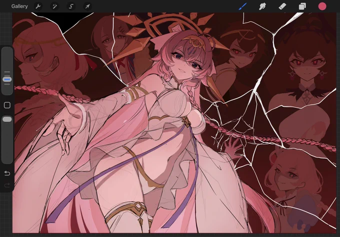 Now I gotta add CZN Tenebria in this drawing somehow #CZN #epicseven