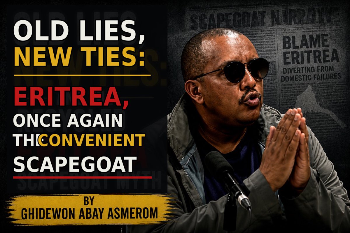 AlulaFre's tweet photo. Old Lies, New Ties: Eritrea, Once Again the Convenient Scapegoat

June 12, 2026

By Ghidewon Abay Asmerom
@RedSeaBeacon 

There is a familiar ritual in Ethiopian politics: when the center cracks, blame Eritrea. When agreements fail, blame Eritrea. When Ethiopian factions betray one another, blame Eritrea. When the Red Sea obsession alarms the region, blame Eritrea. When Addis Ababa and Tigray cannot honor their own commitments, blame Eritrea again. This is the oldest trick in the Ethiopian political playbook: externalize the crisis, invent a foreign hand, and hide domestic failure behind the convenient shadow of Eritrea.
The latest performance comes from Getachew Reda, now serving as Prime Minister Abiy Ahmed’s adviser on East African affairs. In a June 11, 2026 Al Jazeera opinion article, Getachew and Redwan Hussein, the director general of Ethiopia’s intelligence and security services, attempt to portray Eritrea as the principal source of danger to Ethiopia’s fragile peace. Their argument is simple: “the Pretoria Agreement is under threat because Eritrea is allegedly backing ‘hardliners’ and pushing Ethiopia toward another war.” But this claim collapses under the weight of Ethiopia’s own record.
The Uncertainty Principle of Ethiopian Elite Politics
Getachew Reda is not an accident. He is the latest incarnation of a familiar Ethiopian ruling-class habit: treachery dressed as strategy, deception packaged as diplomacy, and flip-flopping elevated into statecraft. In the political culture of Ethiopia’s Abyssinian elite, yesterday’s enemy can become today’s patron, yesterday’s accusation can become today’s slipup, and yesterday’s principle can be sold by evening for a seat at the palace table.
Getachew’s career seems designed to outdo even the uncertainty principle of quantum mechanics. With some politicians, one may not know both position and momentum at the same time. With Getachew, Abiy, and their circle, one cannot know whether a position taken in the morning will still exist by lunchtime, let alone by evening. Their politics has no fixed moral location. It moves with office, opportunity, and survival.
If Meles Zenawi was the arch-deceiver who turned tactical ambiguity into a governing method, Abiy Ahmed, Getachew Reda, and Tsadkan Gebretensae represent a more shameless generation of the same tradition: men of shifting loyalties, convenient memories, and selective outrage. They speak of peace while preparing for war. They speak of accountability when out of power and forget it when near power. They speak of sovereignty when it protects them and dismiss it when it belongs to Eritrea.
This is why Getachew’s latest attack on Eritrea must not be read as serious regional analysis. It is the speech of a man who has changed camps without changing habits. Once Abiy’s loud accuser, he is now Abiy’s adviser. Once a voice claiming to speak for Tigrayan suffering, he now echoes the very political center he condemned. Once a critic of betrayal, he has become one of its most polished practitioners.
ReadMore @RedSeaBeacon 
@hawelti 
@Sudan #Djibouti #Somalia #Egypt #SaudiArabia #Turkey #Qatar #UAE
@EmbassyEritrea @hadnetkeleta @SirakBahlbi @EliasAmare @Afc2012Alula 
@Ghidewon @Yehdavid @GhideonMusa @globalezra @SharronYemane @Winta_eri 
@PMEthiopia @MFAEthiopia @MOFAEGYPT
@AfricanUnion
@antonioguterres
@cnni @AJEnglish @BBCWorld @Reuters @AFP @AlAhramWeekly 
@FT @latimes @nytimes @BBCWorld @AlJazeera @tberhan0437898
@shabait @ERiTV_Official 
@ForeignPolicy @TheAtlantic 
@CanadaFP @AmbStesfamariam @AmbassadorEstif 
#AmbsBeyeneRussom 
@reda_getachew