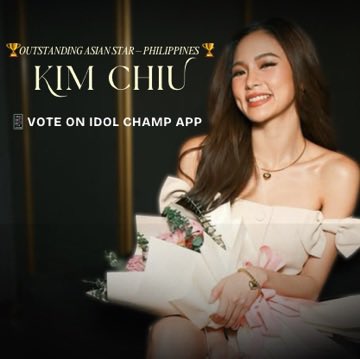 teamKCGofficial's tweet photo. To further celebrate the 20th showbiz anniversary of Kim Chiu, let us all join forces to make her the first 2-time winner of the Oustanding Asian Star Award in the Seoul International Drama Awards 2026! 
Manalo-matalo, ilalaban ka namin Kimmy! 

Download the IDOLCHAMP app now and vote!

Android - https://t.co/1dMZGI8y8u

Apple/iOS - https://t.co/StJUYR1ocV