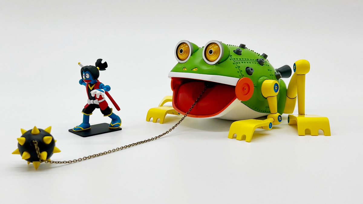 robodatchi_lab's tweet photo. “口から飛び出す鉄玉で敵をみんなやっつけろ。ガマロボとサスケは仲間だっち！” https://t.co/AWWX9wCSRd