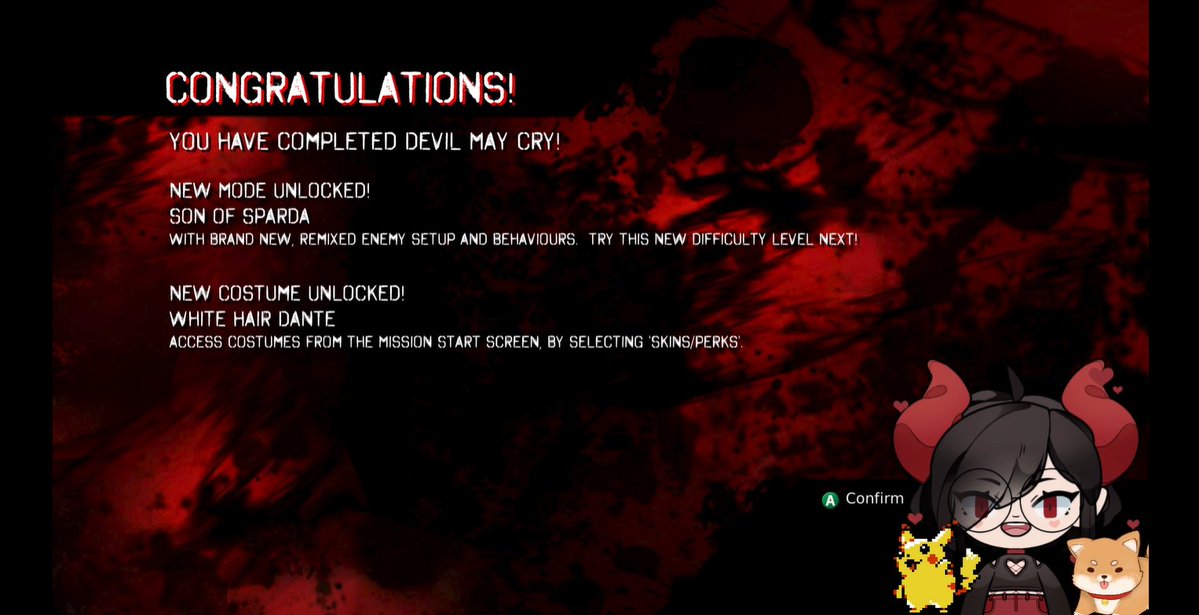 nicphantom's tweet photo. Last night we completed the second game in my Devil May Cry series! Two more games to go! 😊 https://t.co/s9MJx1CzEC