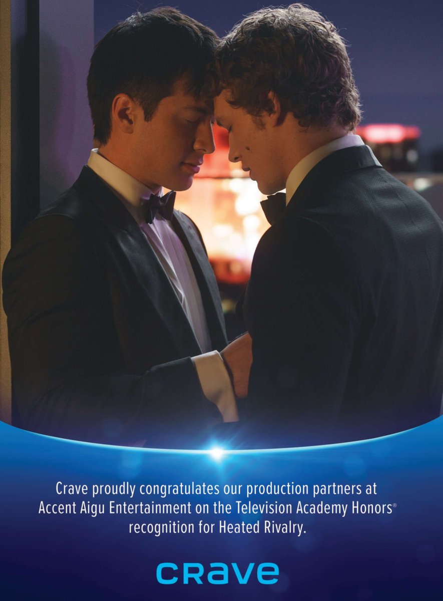 heatedrivalnews's tweet photo. The June issue of Emmy Magazine includes a write up on Heated Rivalry's Television Academy Honors and a full-page ad from Crave congratulating the production on the recognition:

"The macho, hypercompetitive world of ice hockey would seem an unlikely and unwelcoming arena for an athlete to admit he's gay. 

In fact, the world of professional sports doesn't offer much space for LGBTQ representation - and that's a problem. 

The Television Academy honors Heated Rivalry, a Crave Original on HBO Max - a show that, while laced with some steamy sex scenes, nevertheless reflects the true challenges such athletes face as they strive to be their authentic selves."

🔗: https://t.co/F70medCl8A