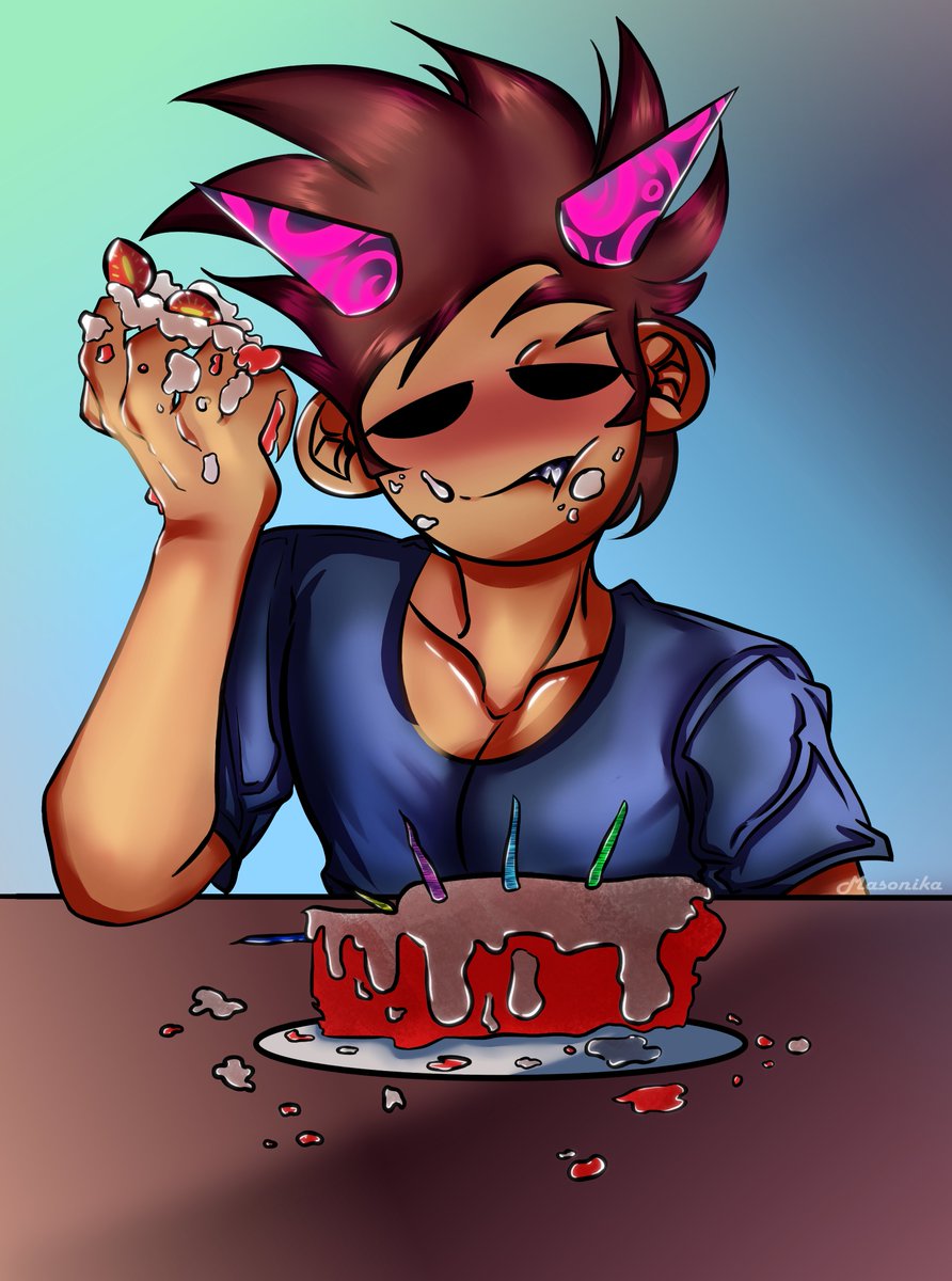 ghastlyhollowau's tweet photo. Decided to post something special for a dear friend! Happy birthday, @sxpphi15 I hope that you have an awesome day! And have some cak- 

Oh... Tom might have eaten your cake I am so sorry-

#eddsworld #eddswordau #eddsworldtom #monstrumvenatorum #monstrumvenatorumau https://t.co/VSGDlarfar