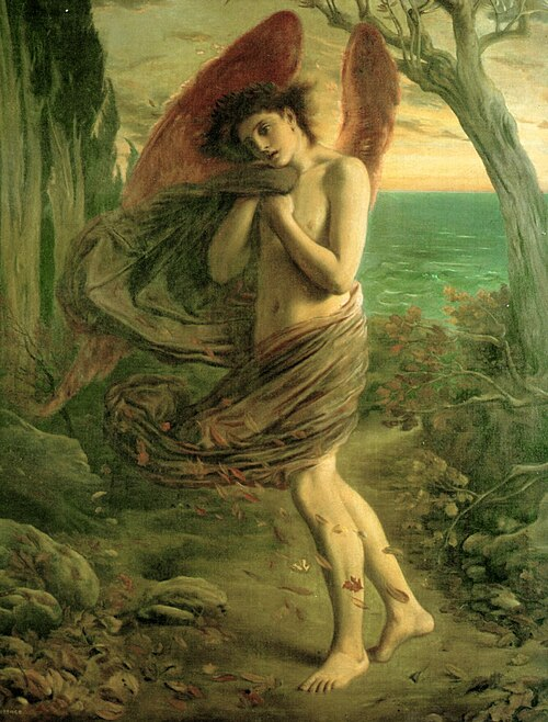 raiowl's tweet photo. 'Love in Autumn'  -   1866
                🎨Simeon Solomon https://t.co/IeMNRNzK7t