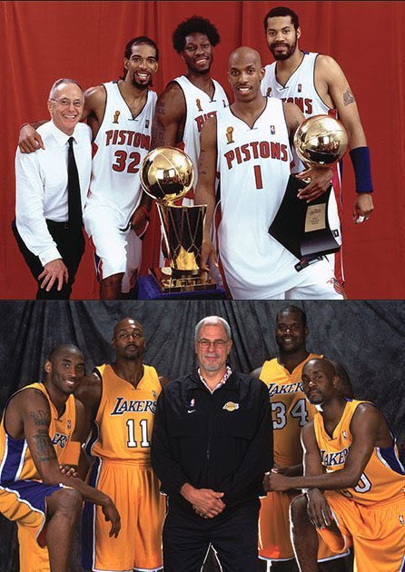 Ballislife's tweet photo. 22 YEARS AGO TODAY
The Detroit Pistons beat the Lakers "Super Team" of Kobe, Karl Malone, Shaq &amp; Gary Payton in the 2004 NBA Finals

In the 5-game series, the Lakers only scored more than 90 once. Their lowest point total came in a 68-88 loss in GM3. https://t.co/ZAt2ORV1LV