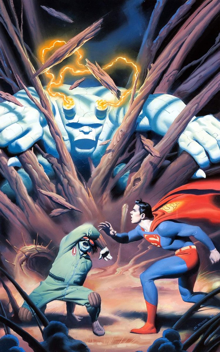 Hi_Its_Quest's tweet photo. Something about Steve Rude’s art he just understands the whimsical, adventure, and sci fi stuff for Superman https://t.co/N0MigjxqRf
