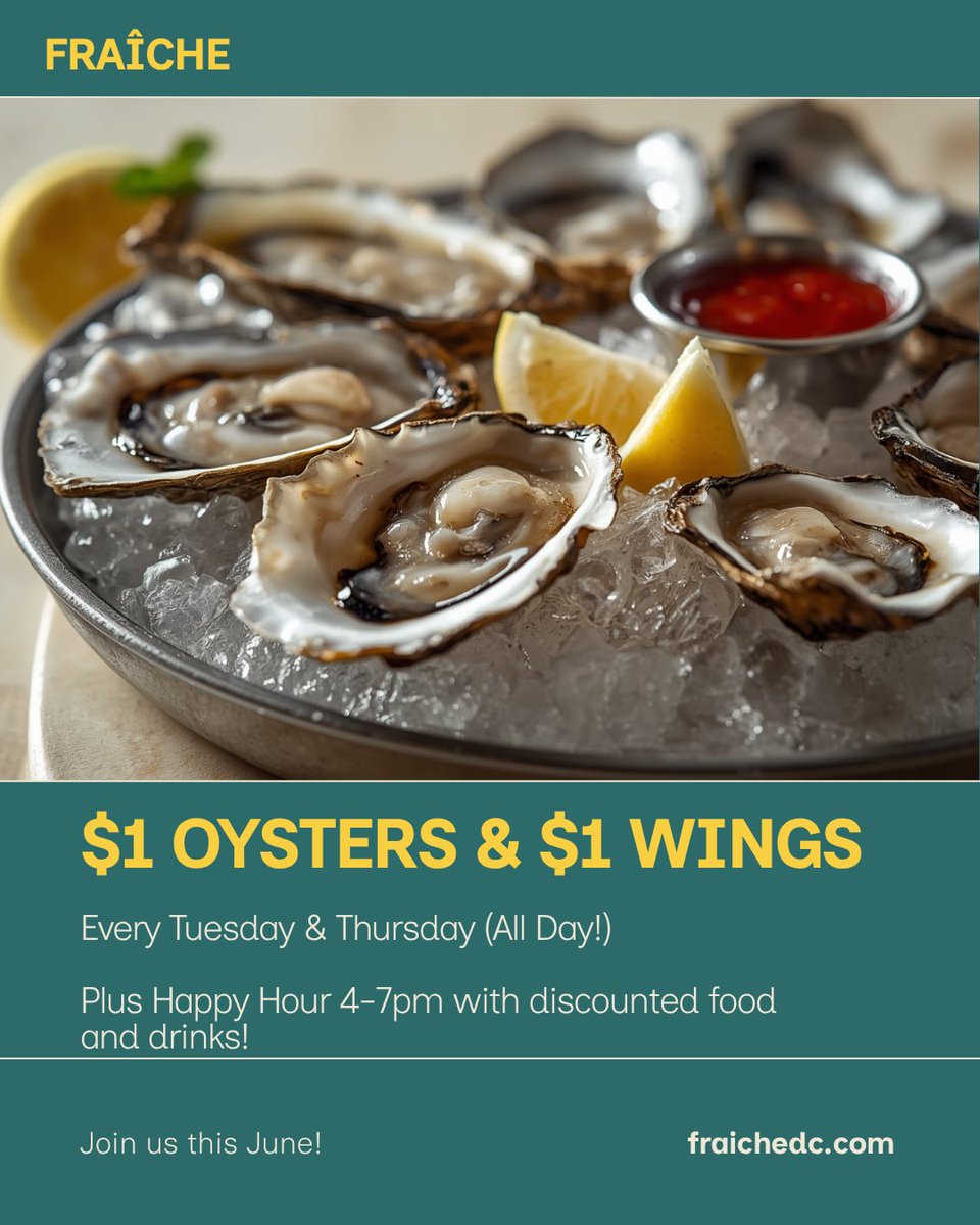 MrMake1tHappen's tweet photo. Tuesday and Thursday we are doing $1 Wings and $1 Oysters all day!

Wednesdays.. $20 Garlic Noodles with shrimp or salmon!

https://t.co/vDa0dByQlE https://t.co/cAoFDXlhGI