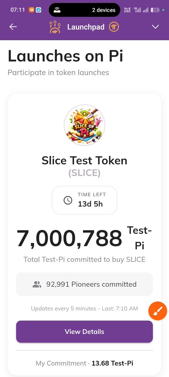 pibrens's tweet photo. 🚀 Slice Token testing is now live on Pi Network’s ecosystem!
Pioneers, commit to Slice Token and help reach the 10M target. Together, we are building real utility on Pi. 🔥
#PiLaunchpad #PiNetwork #PiDex #SliceToken #Pioneers #Web3 https://t.co/ZbLW7fkITL