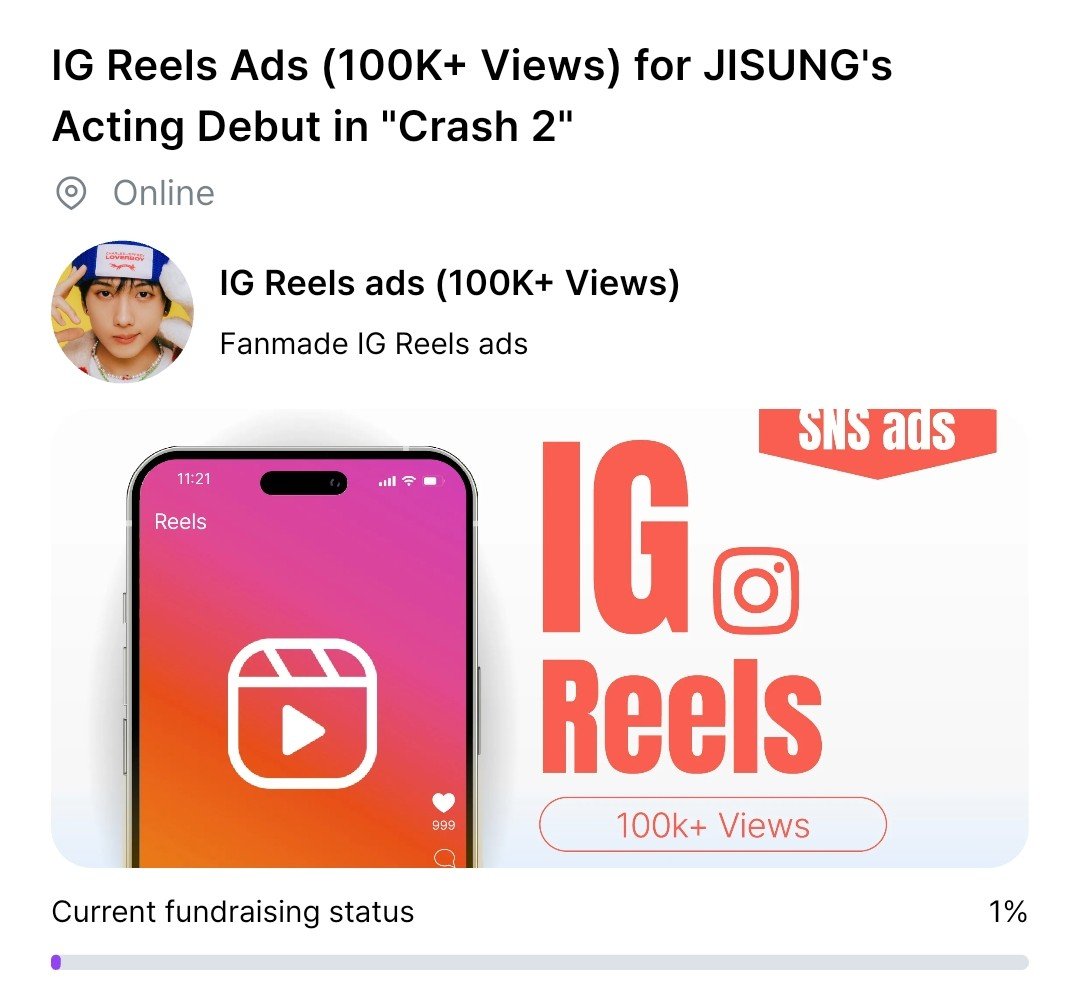JisungGlobal's tweet photo. [CALL FOR VOLUNTEERS 📢]

Asteroids, we need your help!

We've opened a Kooky funding project for IG Reels Ads (100K+ views) to support #JISUNG's acting debut in “Crash 2” 🎬

🎯 Goal: 2,400,000 Kooky credits
📊 Current: 500 IDs ready to use

To make this successful, we need your help in staying active daily. Just a few minutes per account can go a long way 🙏

DM or reply if you're willing to join 📩