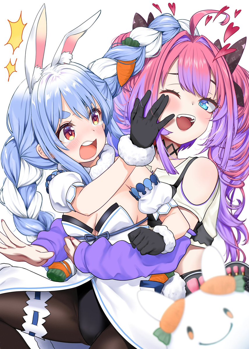 兎田ぺこら ,兎田ぺこら(通常) 「ん〜ヴィヴィ〜!!」|椎名エクセル㌠のイラスト