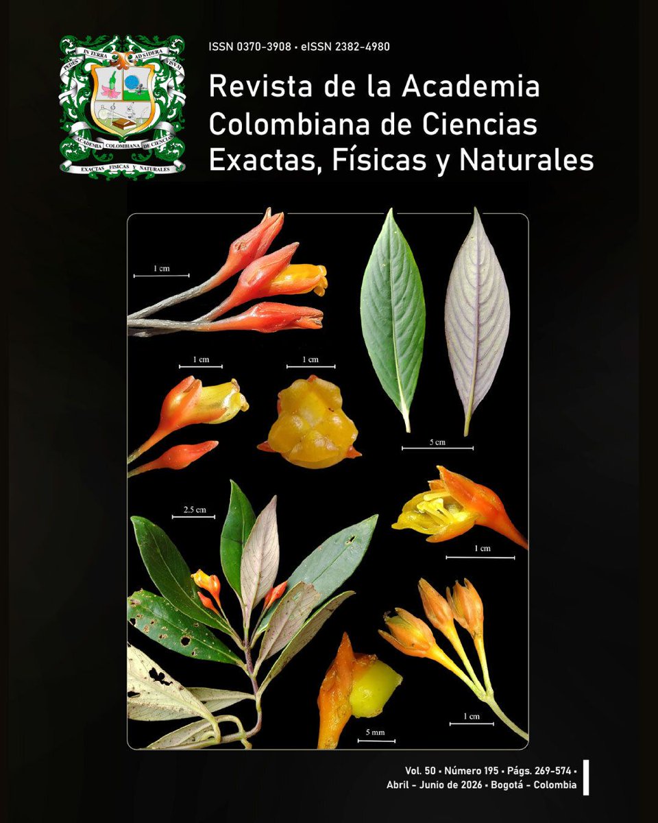 acadcienciacol's tweet photo. La Revista de la Academia Colombiana de Ciencias Exactas, Físicas y Naturales te trae en la edición abril-junio artículos maravillosos y sorprendentes. Aquí te mostramos algunos. Descúbrelos todos en https://t.co/Km9kcHGaWg https://t.co/v3o0pjAV20