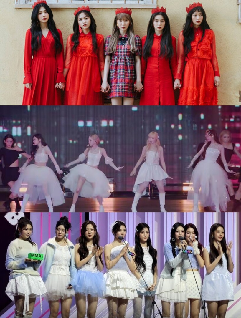 starfess's tweet photo. gen ask, sebenernya apasih tujuan stylist kpop sering ngebedain outfit salah satu member? kalo dibilang demi aesthetic tapi malah jatohnya kayak unfair treatment? coba warga fess yang paham fashion apakah ada perspektif lain? -star
pic contoh https://t.co/AbnpmByC2H