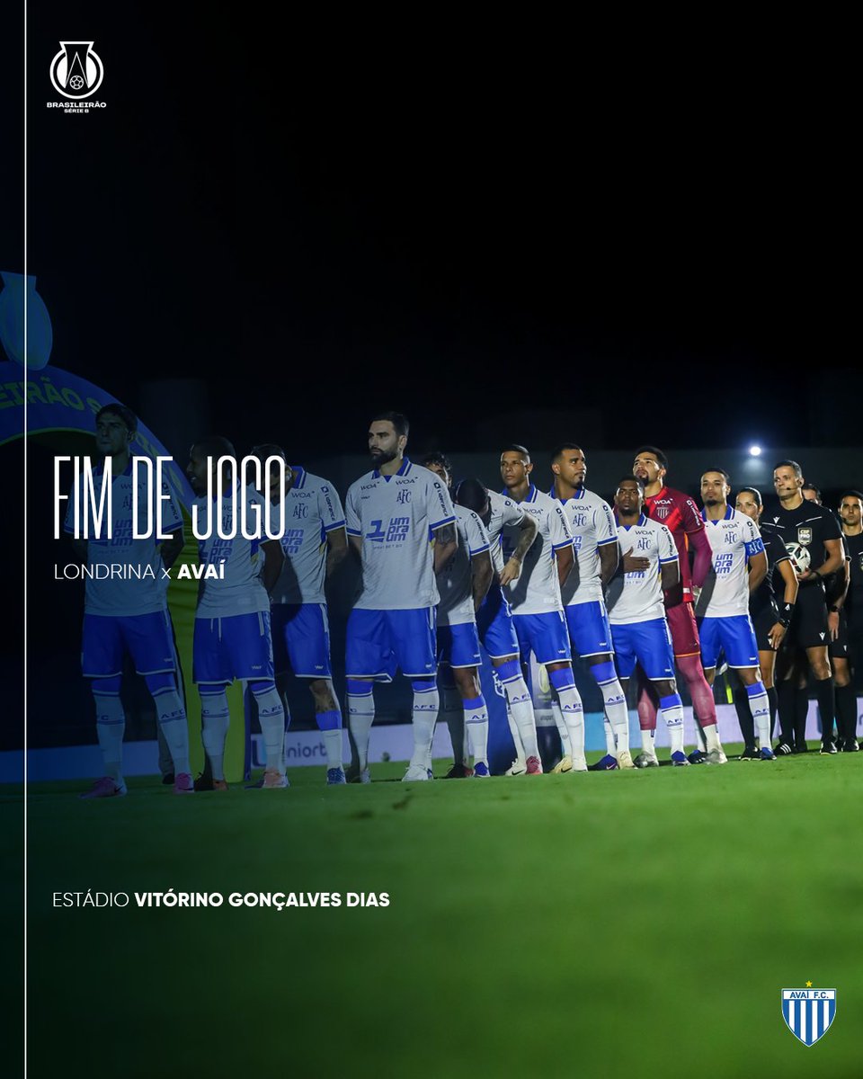 AvaiFC's tweet photo. Fim de jogo no Estádio VGD:
Londrina 3x2 @AvaiFC 

Nosso próximo desafio será no domingo, dia 21, às 11h, na nossa casa, diante do Cuiabá.

#TodosPeloAvaí https://t.co/SWK9TlAeEZ