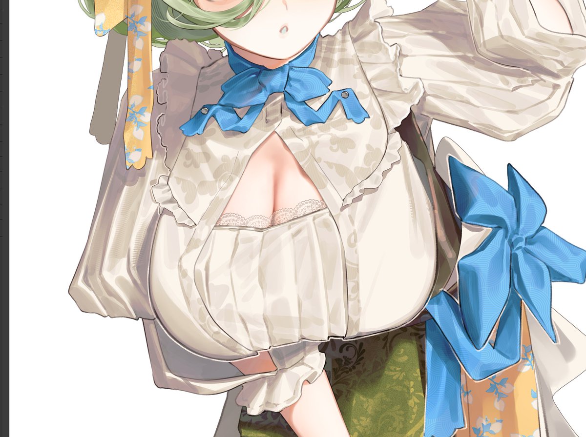 「最近塗ってた趣味の乳でも出しておきます」|もこきよଳのイラスト