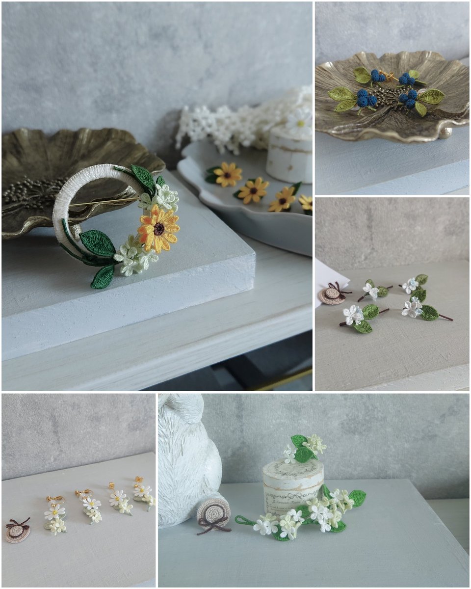 aritokei's tweet photo. いつも、ありがとうございます☺️
参加させていただきます。

刺繍糸1本どりシャトルと言う道具で
小さなお花を編んでおります♪

#夏の糸祭り 
2026年6月27〜28日 
@itohana_ex 
オフィス東京C5会議室（東京・京橋）
※aritokeiは27日のみ対面販売です
お会計は現金のみになります

@Lupopo_cafe https://t.co/USpc6CHkWz