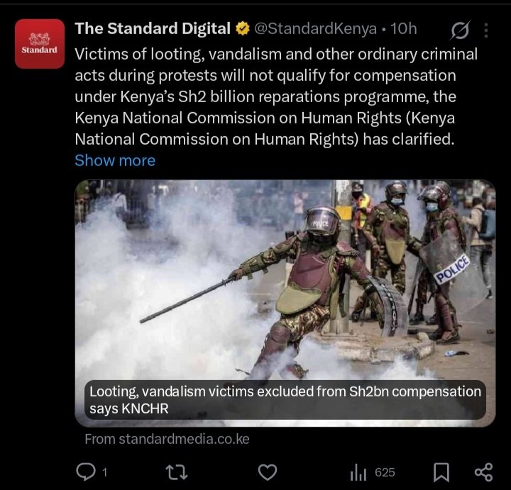 MaryJaneofKinoo's tweet photo. Kshs 2 Billion reparations program for over 1,101 victims! Protest victims have received justice! Ruto has kept his promise and hopefully Gen Z won't be used a political campaign weapon after this! Its not worth it, the common mwananchi suffers, businesses and livelihoods suffer! https://t.co/J6yqLTkYcE