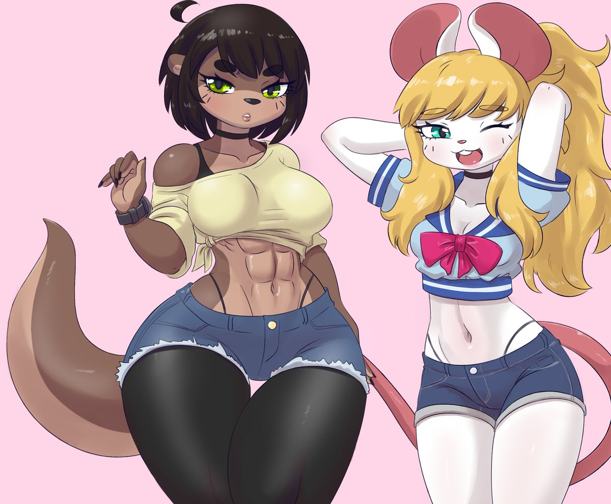 TheMisterShin's tweet photo. (rule 63 gender bend) otter and mouse girls,wich one is your favorite? 🦦🐁💦
Alt version without clothes in my Patreon: 
https://t.co/xTcmfa6XwW https://t.co/ygUvKZHhAi