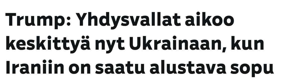 jojalonen's tweet photo. Viimeksi kun Trump lakkasi kiinnittämästä huomiota Ukrainaan, niin sota alkoi mennä heti paremmin. Amerikkalaisten hävitessä sotansa Persianlahdella onnistui Ukraina iskemään loven Venäjän öljyntuotantoon ja pääsi rintamalla etulyöntiasemaan.

Eli pysyisi pois tieltä. https://t.co/aJZfrGxYRL